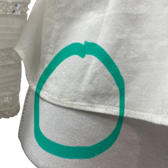 Doen Amaya crochet pintucked organic cotton-voile blouse Victorian Cottagecore - Picture 16 of 16